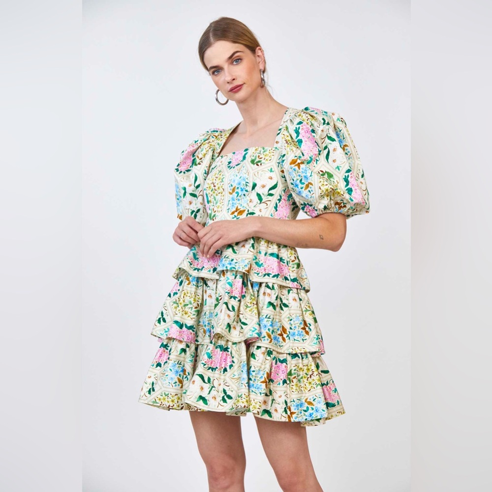 Hunter Bell Porter Dress - Floral Tile
